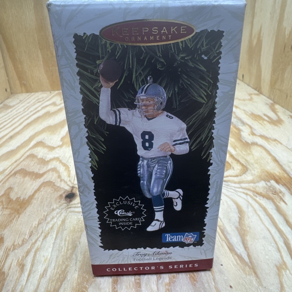 Hallmark Keepsake Troy Aikman Ornament‎ 1996 NFL Dallas Cowboys Football